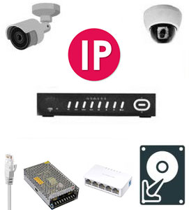 پک دوربین مداربسته تحت شبکه و تجهیزات مورد نیاز برای دوربین مداربسته تحت شبکه